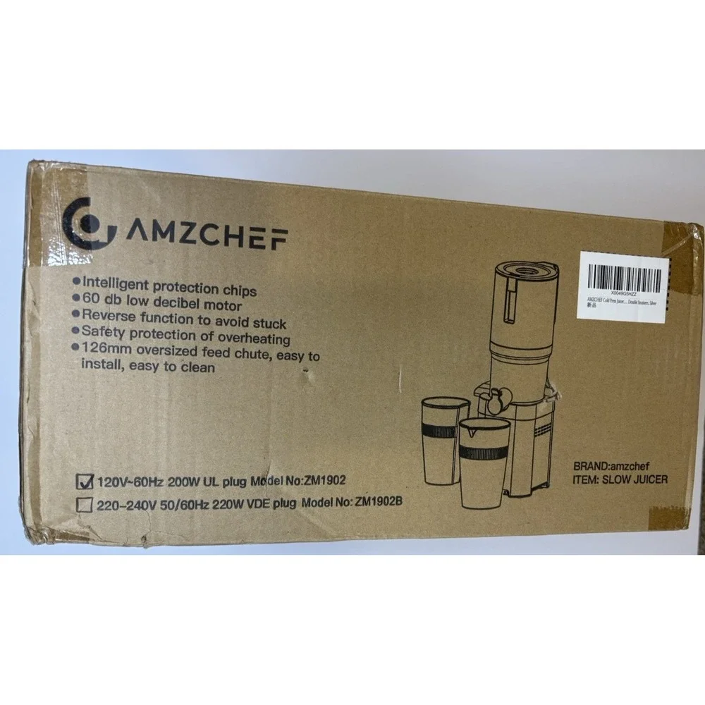 New AMZCHEF Cold Press Juicer, Juicers Machines - Wide Mouth & Large Feed‎ Chute